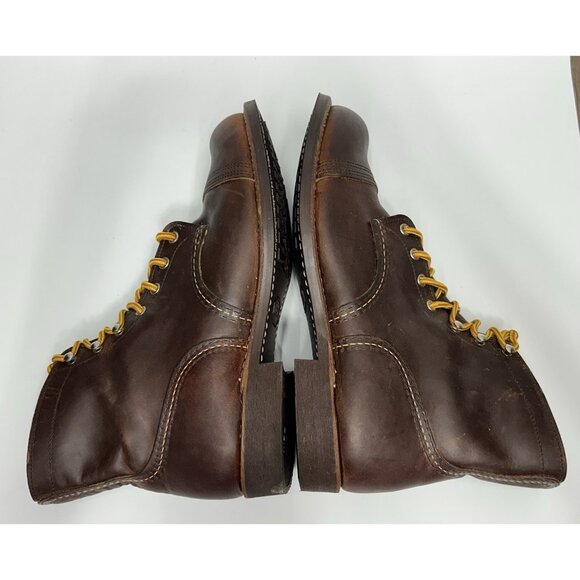 NEW RED WING IRON RANGER BOOTS Men’s Size 12 E2 Brown Leather Work Lace Up - Picture 7 of 10